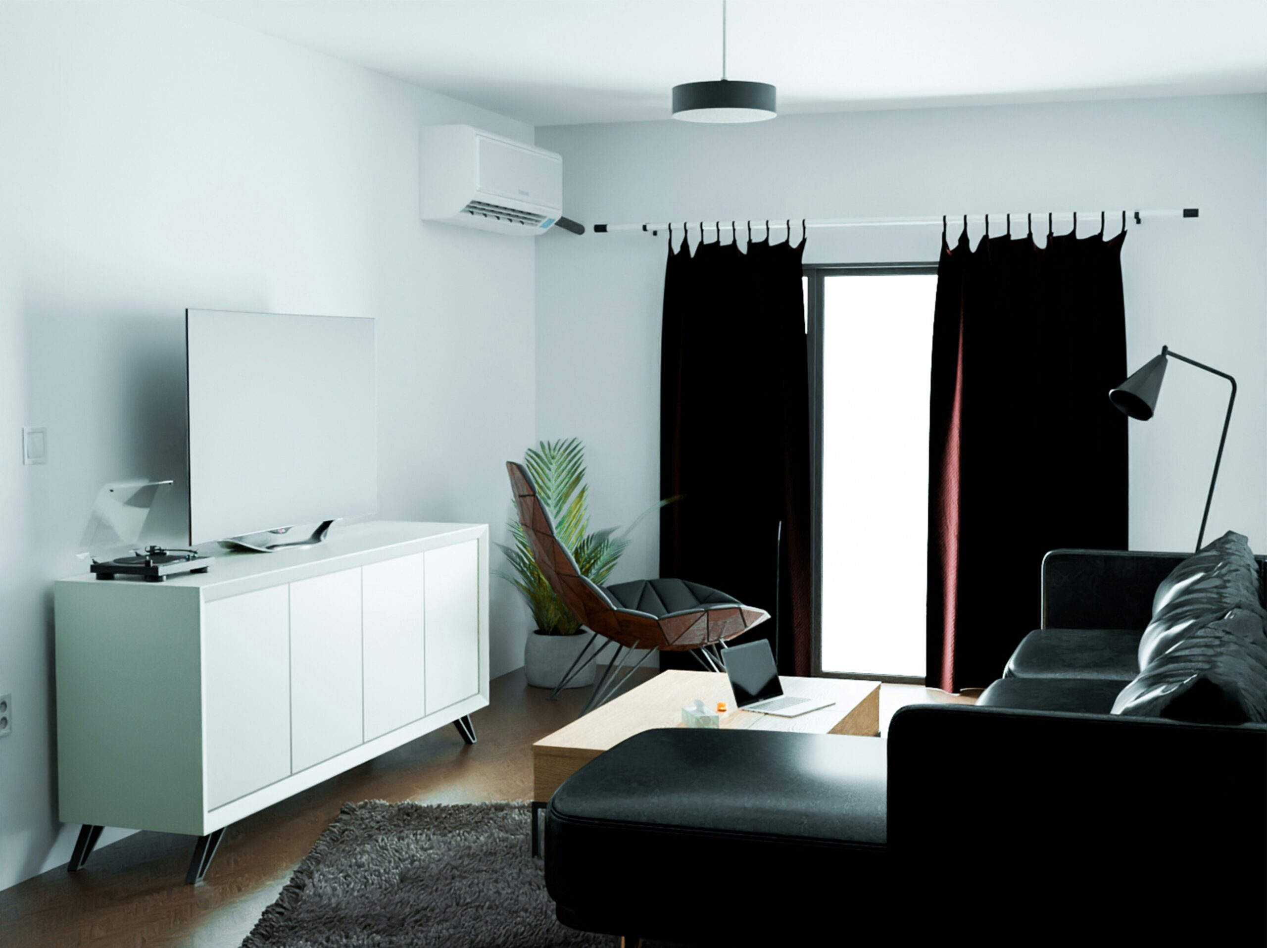 Modern apartment showcasing integrated smart furniture solutions