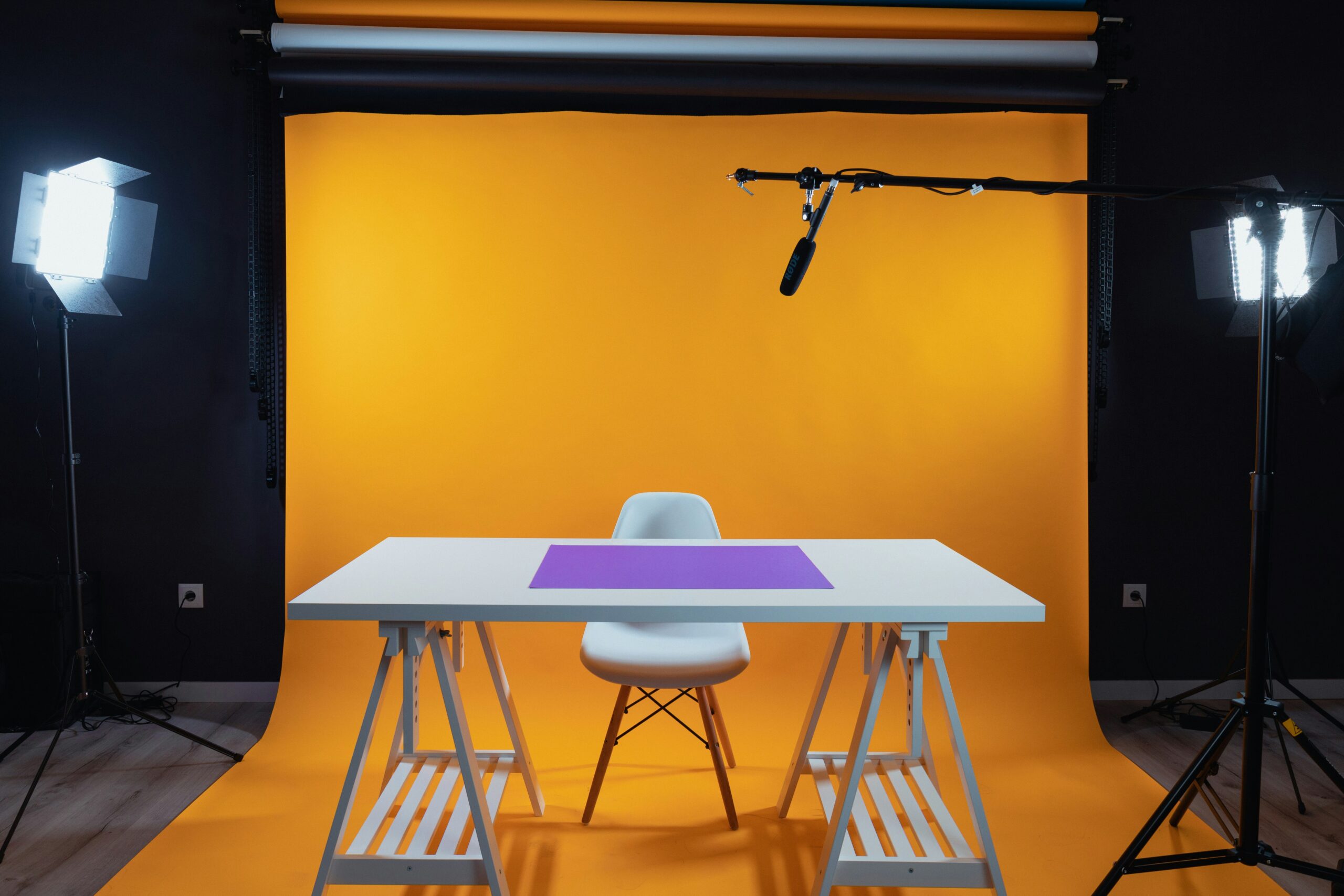 Modern workspace featuring a solar-powered desk setup