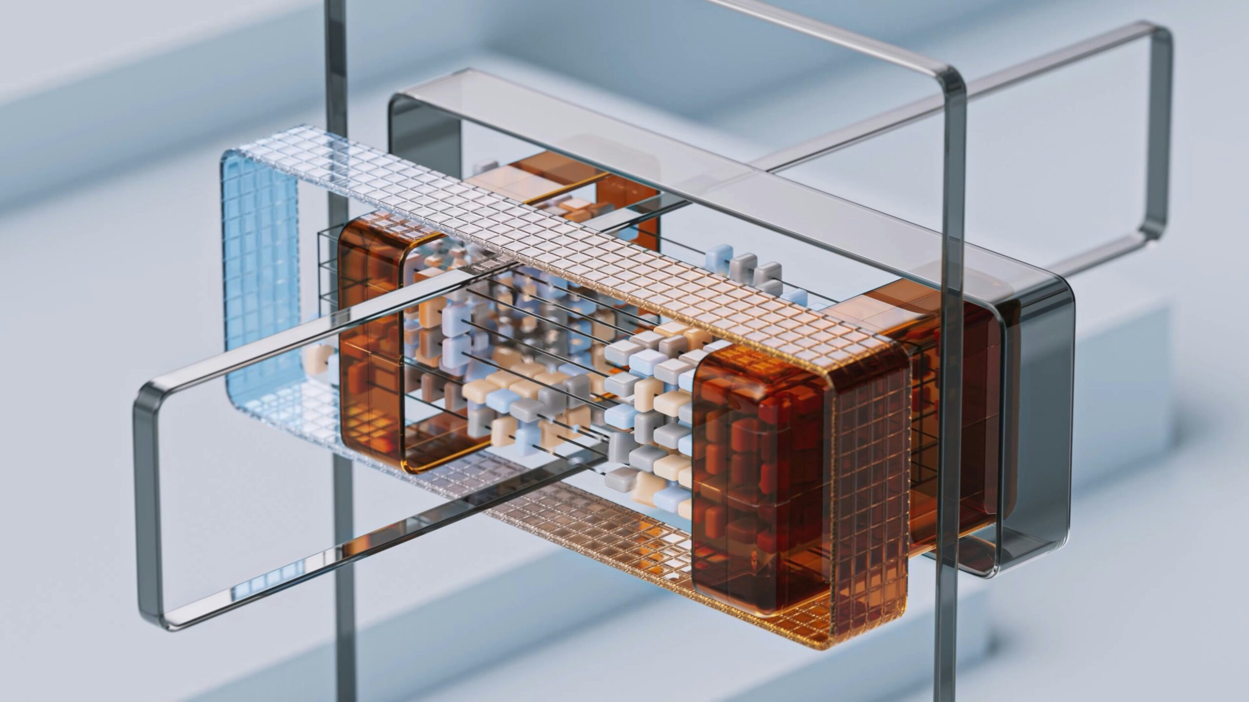 Robotic wall transforming a studio apartment into separate zones