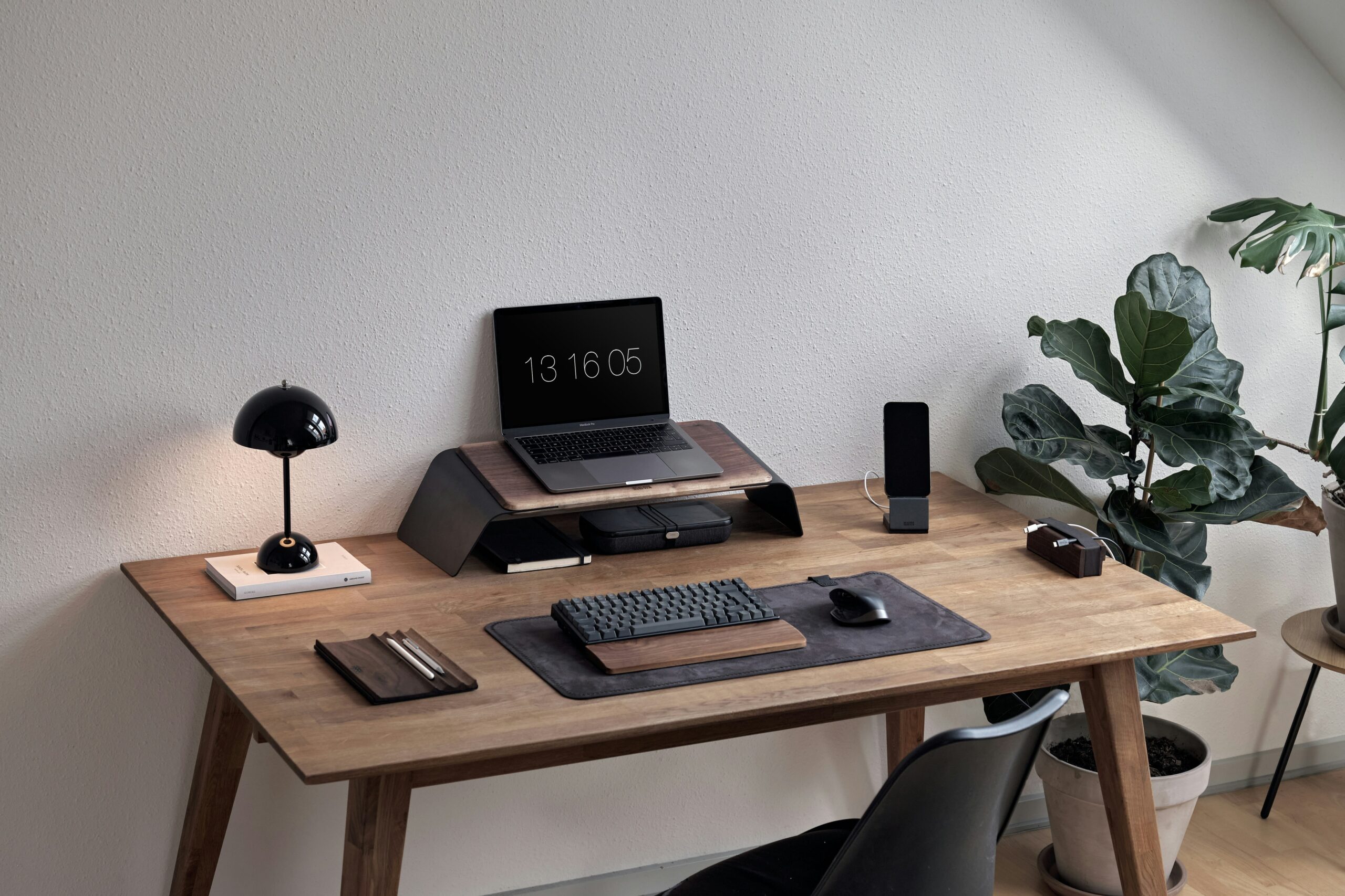 smart desk with connected devices