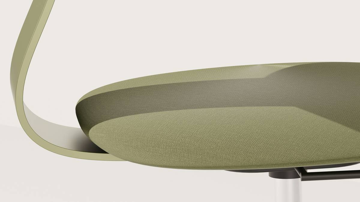 A person controlling a recliner's settings using a mobile app.