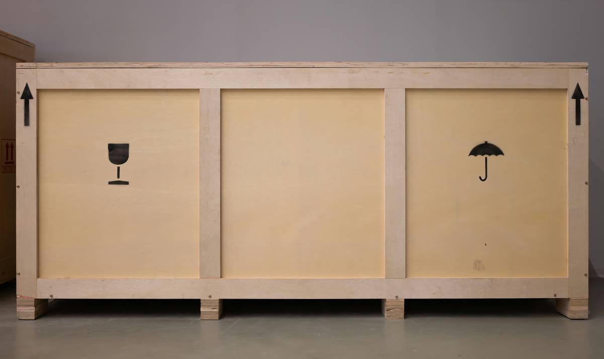 Wasteful furniture packaging showing excess styrofoam and plastic